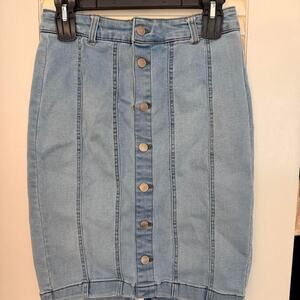 One5one blue denim midi skirt